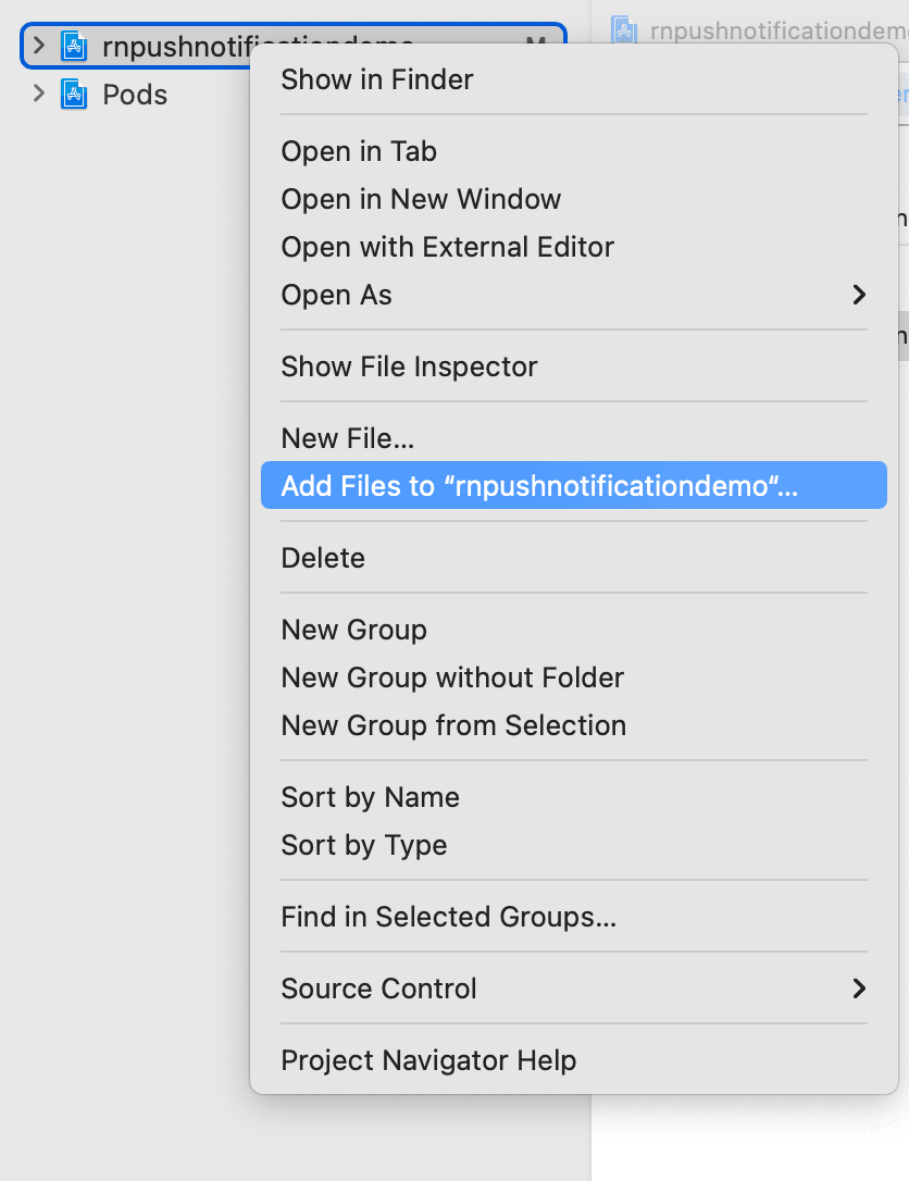 Add files iOS